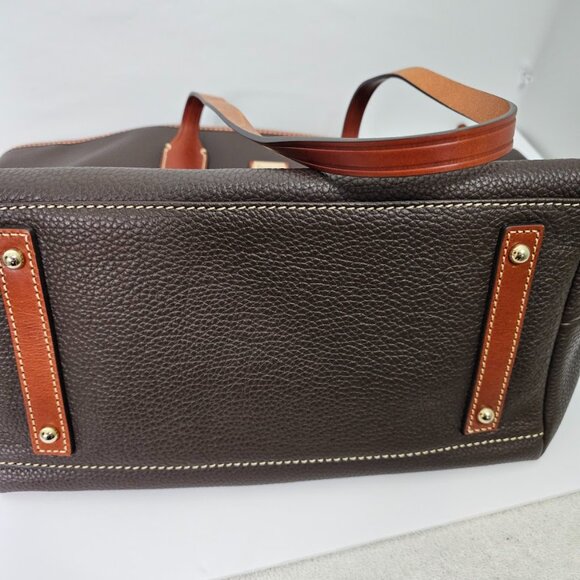 NWT DOONEY & BOURKE Tmoro Tote Bag DARK BROWN & COGNAC Leather Shopper Handbag - Picture 10 of 12
